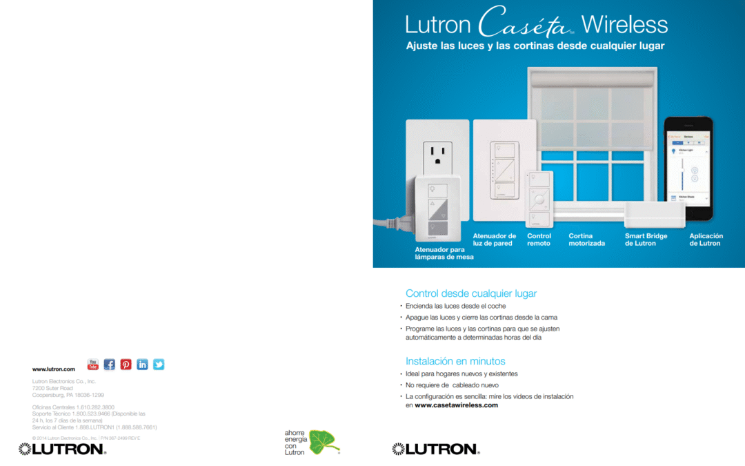 Catálogo 2014 Lutron Wireless