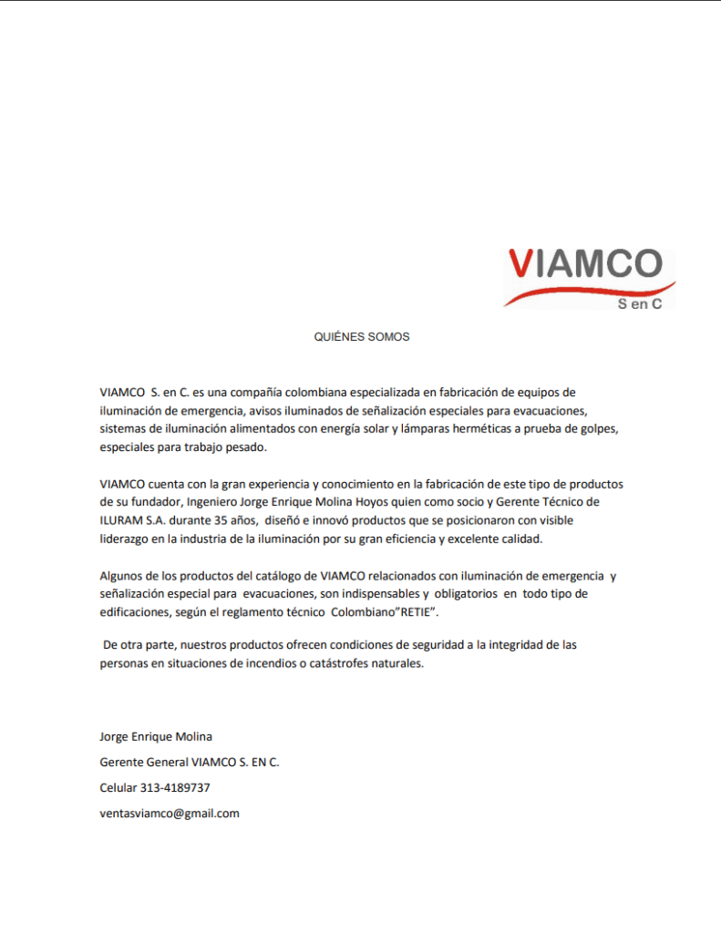 Catálogo 2019 Viamco Guía Rápida de Productos