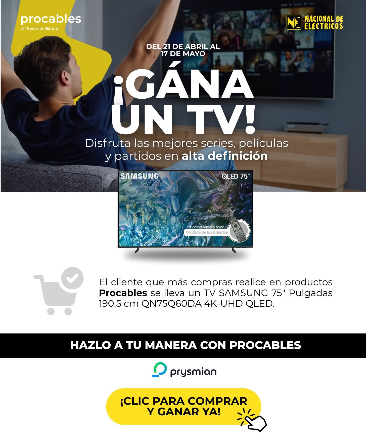 Hazlo a tu manera con Procables-TV Samsung Términos y Condiciones