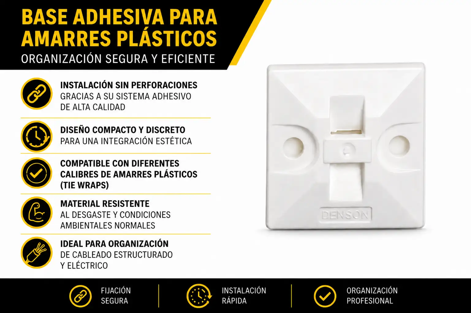 Base adhesiva Dexson x und blanco ref. DXN3200B 
