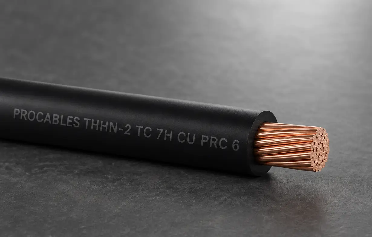 CABLE THHN-2 TC 7H CU PRC 6 NEGRO - PROCABLES 31353169901C