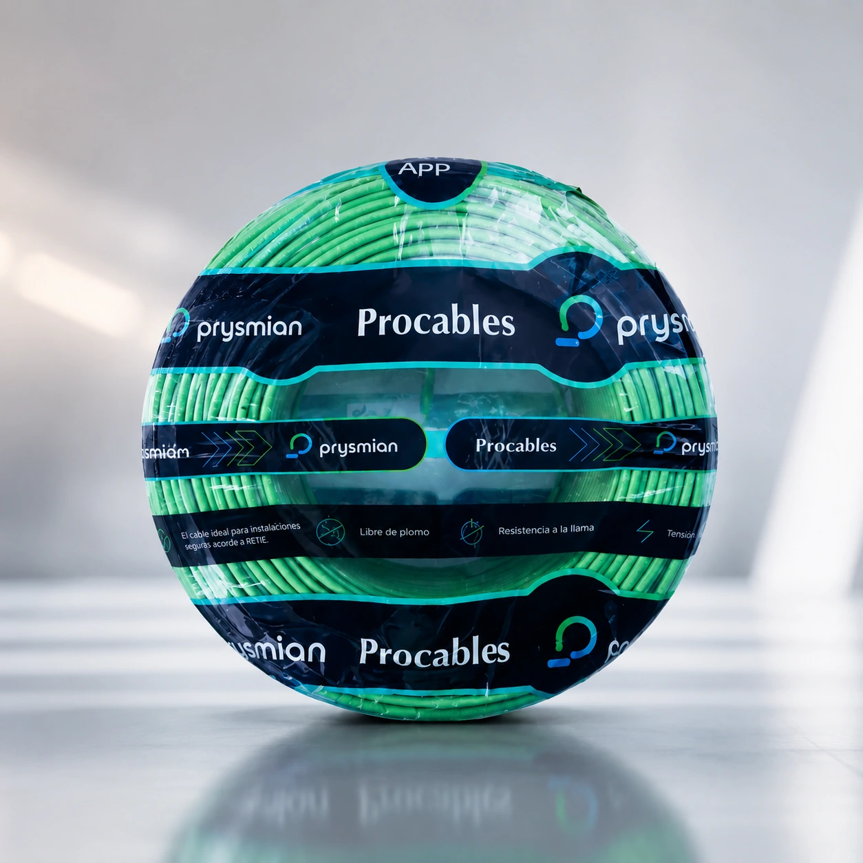 Cable THHN-2 tc 7H cobre Prysmian - Procables 8 verde ref. 31353149905C 