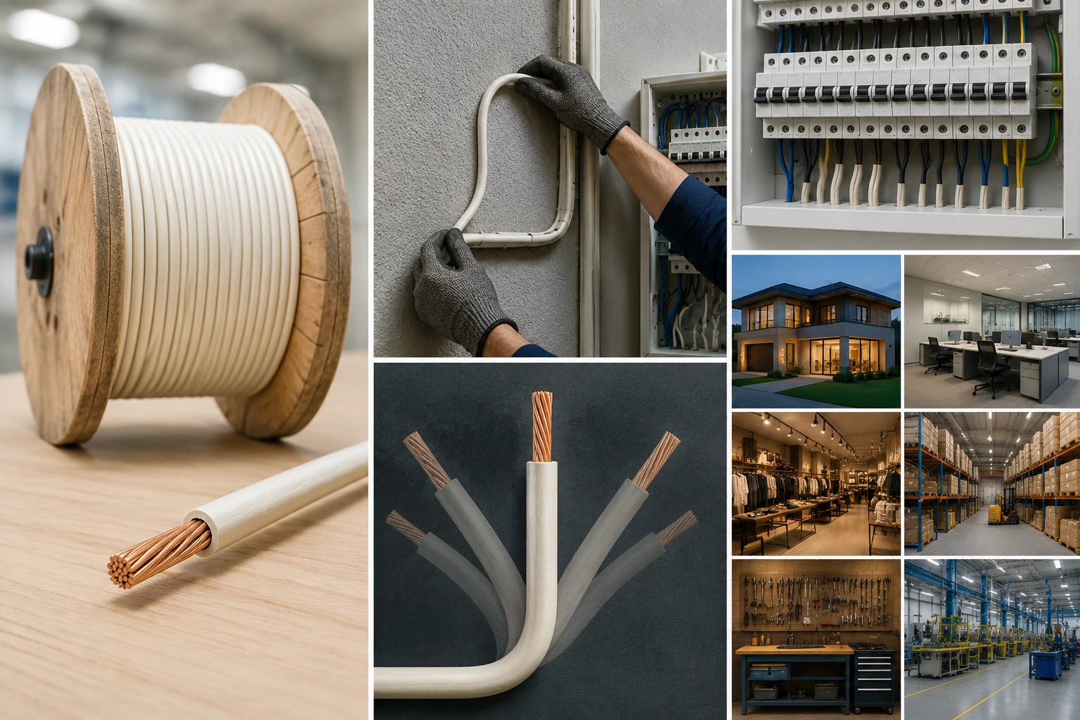 Cable de cobre aislado no 8 AWG THHN color blanco metro Prysmian - Procables ref. 31353149902C 