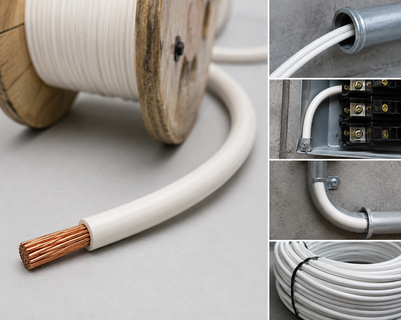 Cable de cobre aislado no 8 AWG THHN color blanco metro Prysmian - Procables ref. 31353149902C