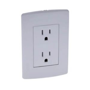 TOMACORRIENTE DOBLE INTEGRAL C/P.T 15A/127V SPAZIO BLANCO - CILES - PT144373B