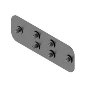 PLATINA GALVANIZADA RECTANEGRO 5 PERF (UNION CANAL TRQ)