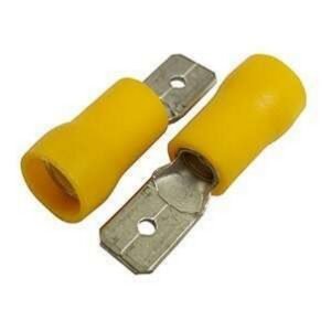 TERMINAL AISLADA FASTON-TUBULAR MACHO 12-10 AWG AMARILLO - GENERICO