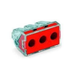 CONECTOR WAGO DERIVACION 14-10 AWG 3 POLOS ROJO - WAGO 773-173