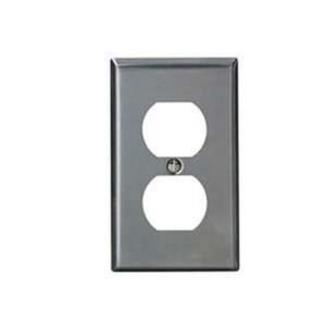 TAPA DE METAL PARA TOMA DOBLE EN ACERO INOXIDABLE LEVITON - LEVITON