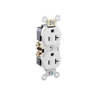 TOMA DOBLE CON POLO A TIERRA A 20 AMPERIOS 125 VOLTIOS LEVITON - LEVITON CR20W 35 TOMA DOBLE CON POLO A TIERRA A 20 AMPERIOS 125 VOLTIOS LEVITON - LEVITON CR20W