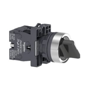 Interruptor selector 22mm - mango estándar - 3 posiciones - 2 NA - SCHNEIDER XA2ED33