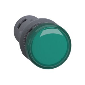 Luz piloto redonda verde 22mm - con LED integrado - 110 V - Anti interferencias - SCHNEIDER XA2EVF3LC