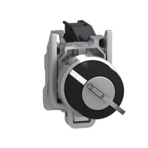 Interruptor selector negro 22mm - 2 posiciones - 1 NA - SCHNEIDER XB4BG21