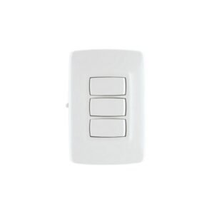 INTERRUPTOR CONMUTABLE TRIPLE CON LUZ PILOTO ARQUEA - LEGRAND GRL-IND AQ-222BL