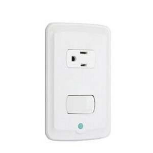 TOMA SENCILLA CON POLO A TIERRA (2 POLOS+TIERRA)+ INTERRUPTOR SENCILLO. AMBIA REFRESH - LEGRAND 686334