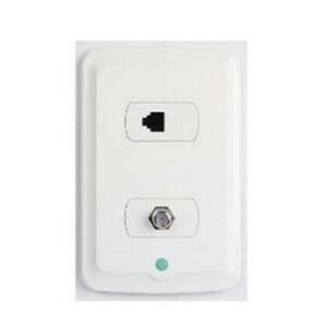 SALIDA CON TERMINAL COAXIAL T.V. AMERICANA 75 OHM + SALIDA TELEFÓNICA AMERICANA RJ11, 4 HILOS AMBIA REFRESH - LEGRAND 686355