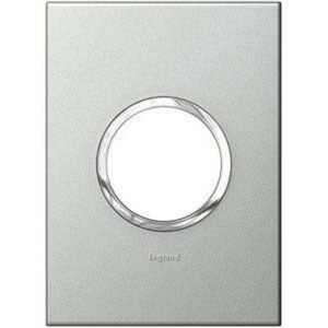 PLACA ARTEOR 4X2 REDONDO 1V PEARL ALUMINIOU PRO - LEGRAND GRL-IND 575631