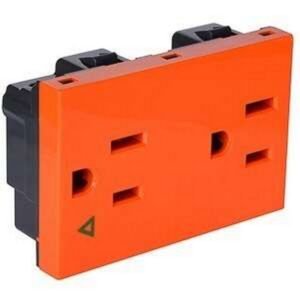 TOMA ARTEOR CUADRADA DOBLE CON POLO TIERRA AISLADA 3 MODULOS - LEGRAND GRL-IND 583735