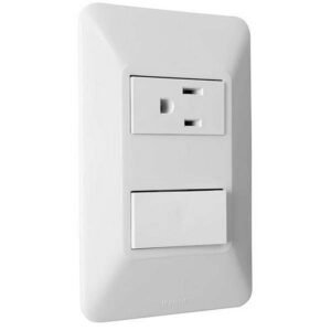 TOMA ELIT SENCILLA C.P + INTERRUPTOR BLANCO - LEGRAND 684034