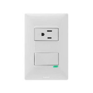 TOMA FUTURA SENCILLA C.P + INTERRUPTOR BLANCO - LEGRAND 686534