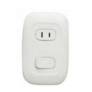 TOMA SENCILLA CON POLO A TIERRA (2 POLOS+TIERRA)+ INTERRUPTOR SENCILLO GALICA - LEGRAND