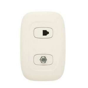 SALUMINIOIDA TELEFONICA RJ11, 2 HILOS + SALUMINIOIDA COAXIAL TV AMERICANA GALICA 2 - LEGRAND GL2-605-75BU/H2