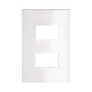 Placa modular 2 módulos con marco interno - Blanco polar - SCHNEIDER PRM44221