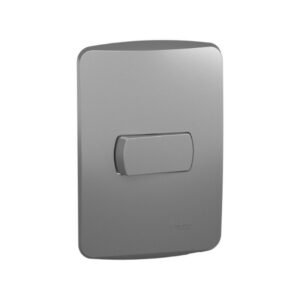 Interruptor, Miluz, conmutador unidireccional, 10AX, 250V, 4x2 ensamblado, aluminio - SCHNEIDER S3B62012