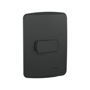 Interruptor, Miluz, conmutador unidireccional, 10AX, 250V, 4x2 ensamblado, grafito - SCHNEIDER S3B62011