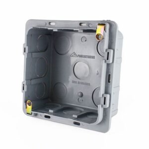 CAJA PLÁSTICA CUADRADA POLIPROPILENO ZERO HALOGENOS 2400 4X4 GRIS - PROELECTRICOS 1121E00130
