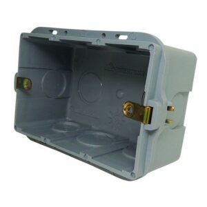 CAJA PLÁSTICA RECTANGULAR POLIPROPILENO 5800 2X4 GRIS - PROELECTRICOS 1121E00120