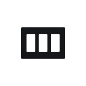 TAPA 3 VÍA PRESIÓN NG LUT- LUTRON CW-3-BL