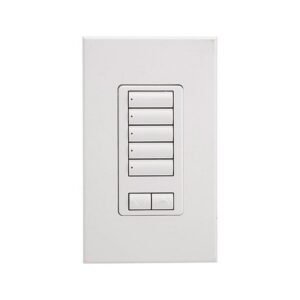 BOTONERA CON PLACA DE INSERTAR - LUTRON QSWS2-5BN-WHNST