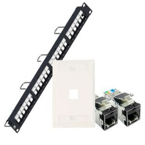 KIT HERRAJE 24P 1U+JACK NEGRO +FACEPLATE 1P CAT 6A BLINDADO SL - GENERAL