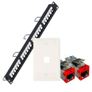 KIT HERRAJE 24P 1U+JACK RJ +FACEPLATE 1P CAT 6A BLINDADO SL - GENERAL