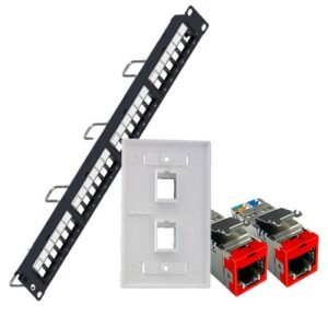 KIT HERRAJE 24P 1U+JACK AZ +FACEPLATE 2P CAT 6A BLINDADO SL - GENERAL