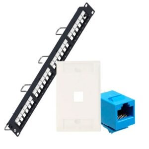 KIT HERRAJE 24P 1U+JACK AZ +FACEPLATE 1P CAT 6 SL - GENERAL