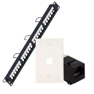 KIT HERRAJE 24P 1U+JACK NEGRO +FACEPLATE 1P CAT 6 SL - GENERAL