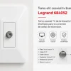 Toma elit coaxial tv blanco - Legrand 684052