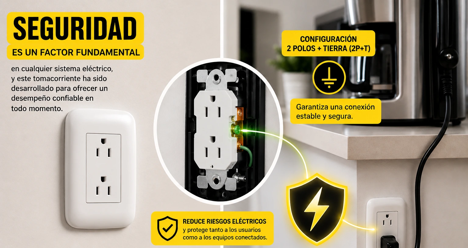 46GL303BG Tomacorriente duplex (2P con t) Galica 2 blanca Legrand
