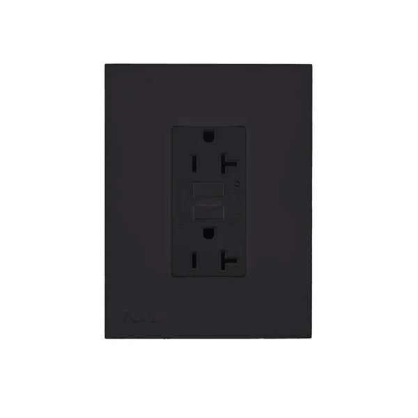 TOMACORRIENTE DOBLE GFCI 20A SPAZIO NEGRO MATE - CILES - PT144605NM