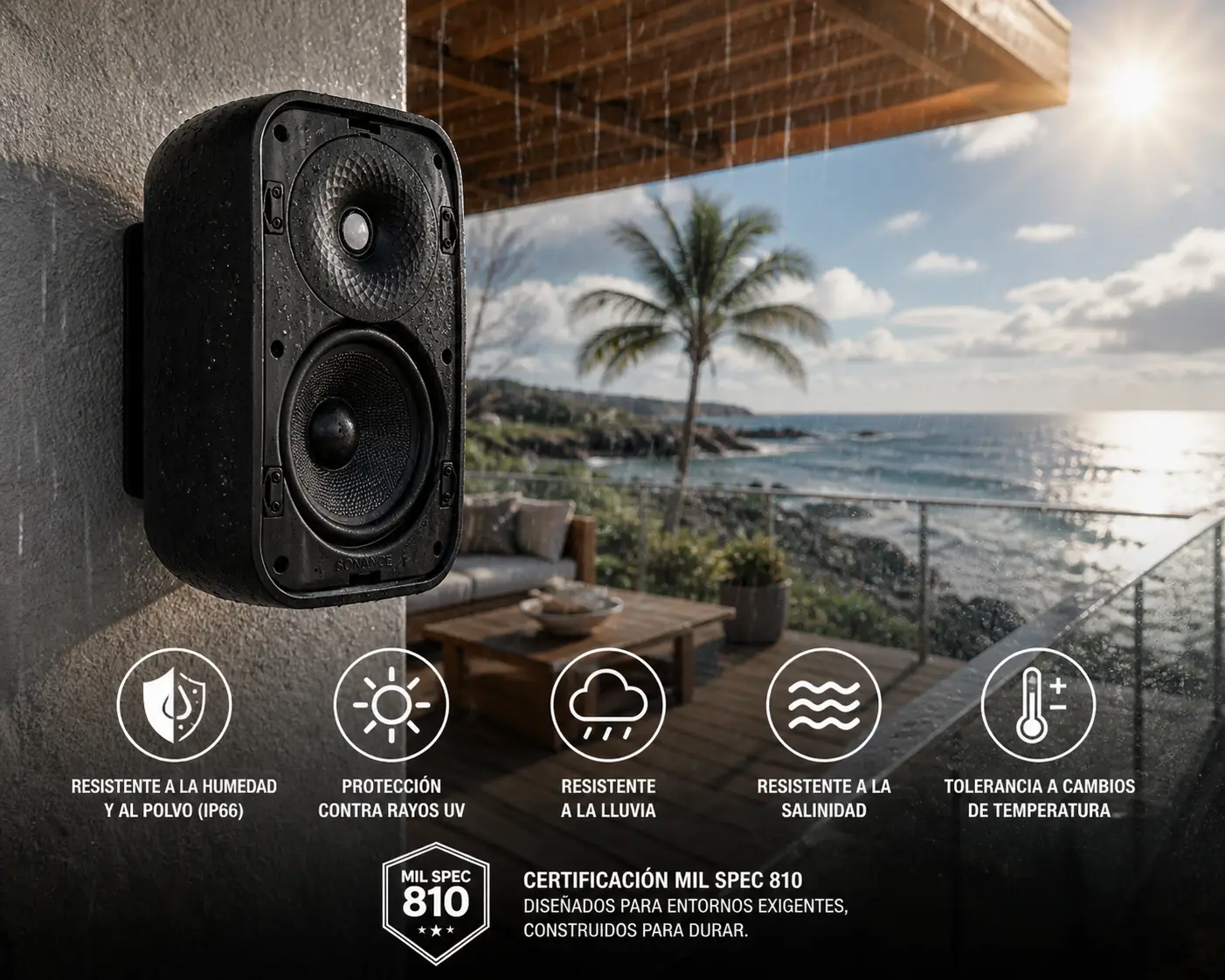 NA456 Altavoces exteriores Mariner MX56 5,25 para montaje en superficie (par)