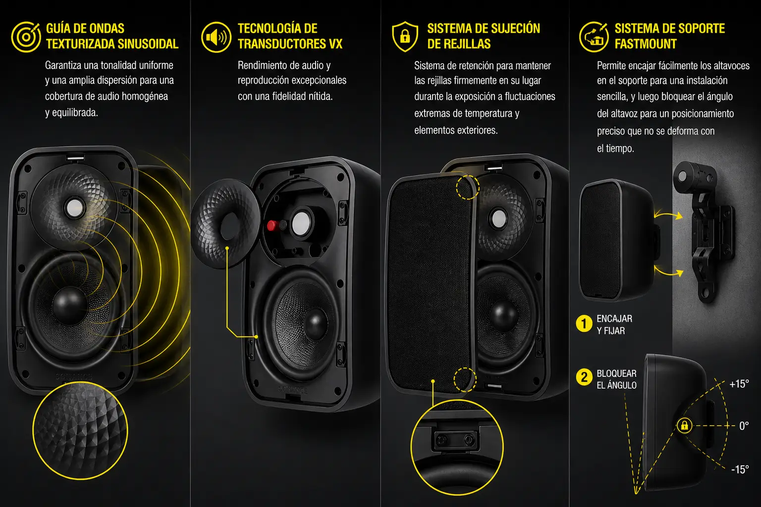Altavoces exteriores Mariner MX56 5,25_ para montaje en superficie (par) Altavoces exteriores Mariner MX56 5,25" para montaje en superficie (par)