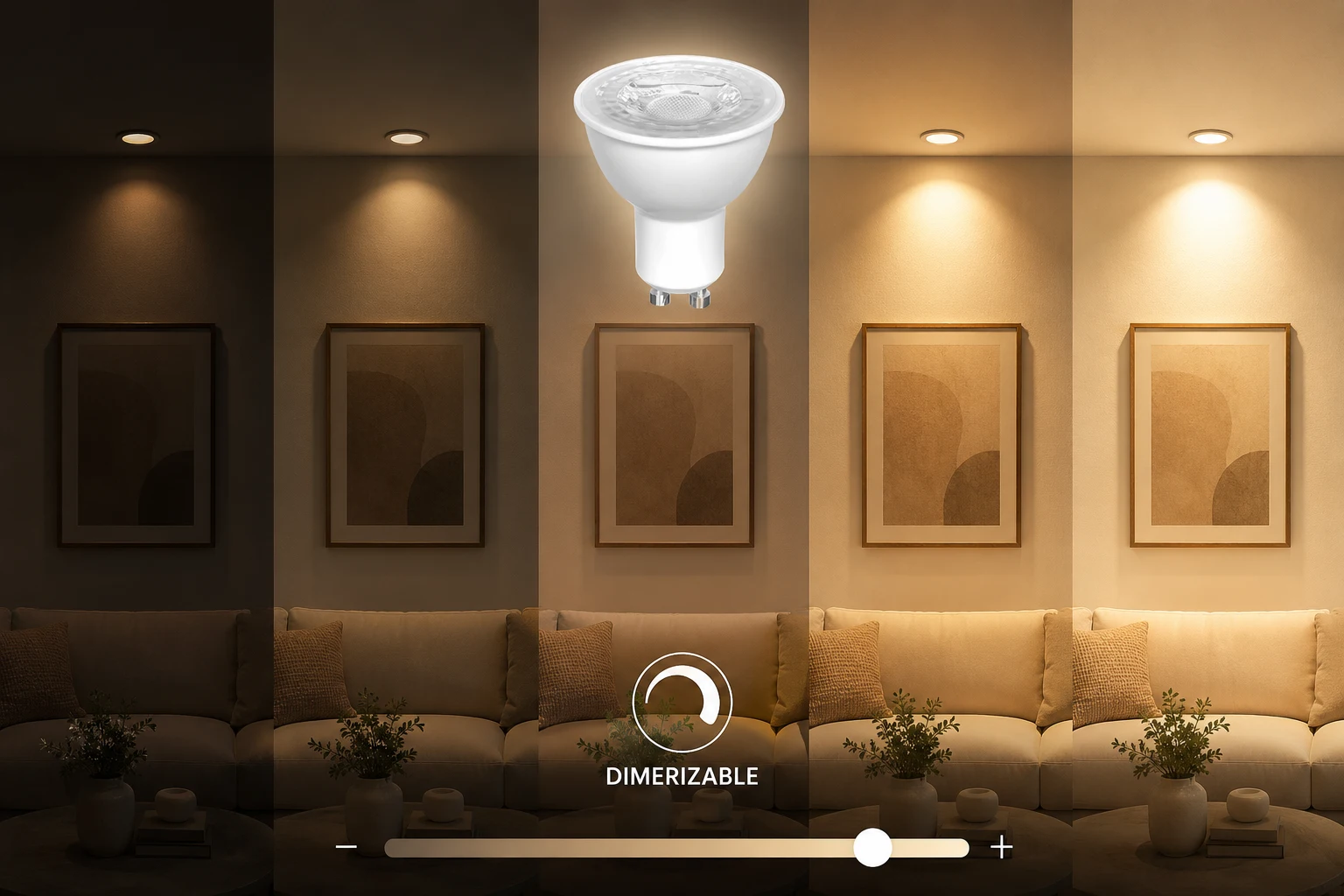 Bombillo Led Gu10 Dimerizable Potencia De 7 Vatios Temperatura De Color 3000 Grados Kelvin Tecnolite 