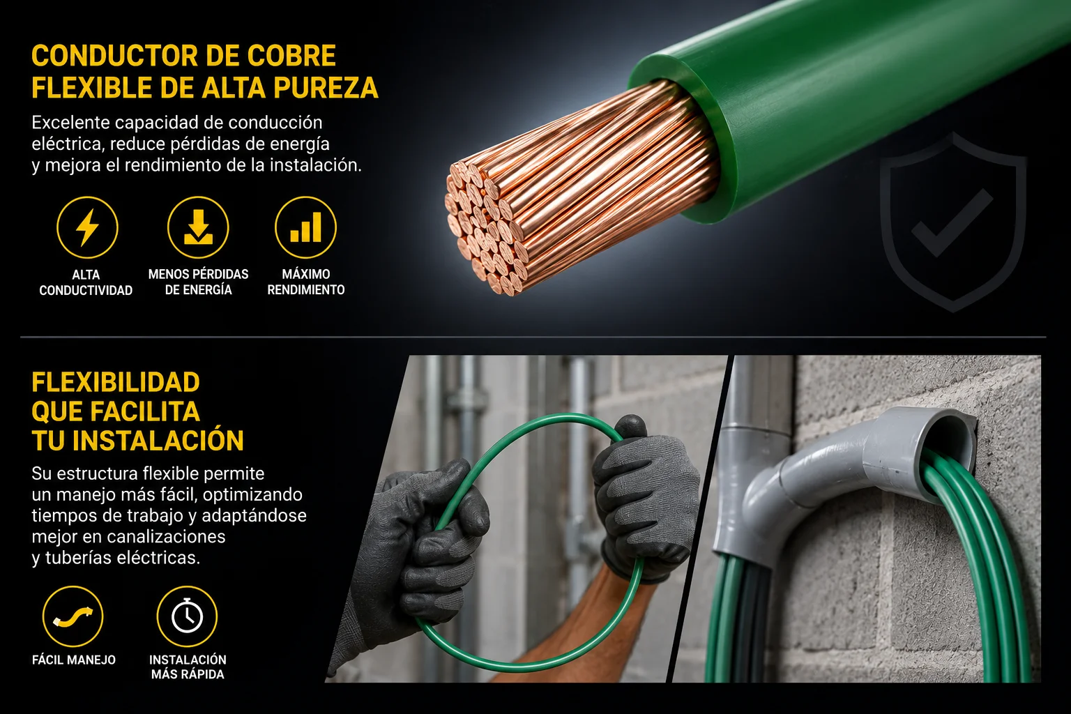 Cable Thhn-2 Tc 7H Cu Prc 6 Verde Prysmian - Procables Ref. 31353169905C 