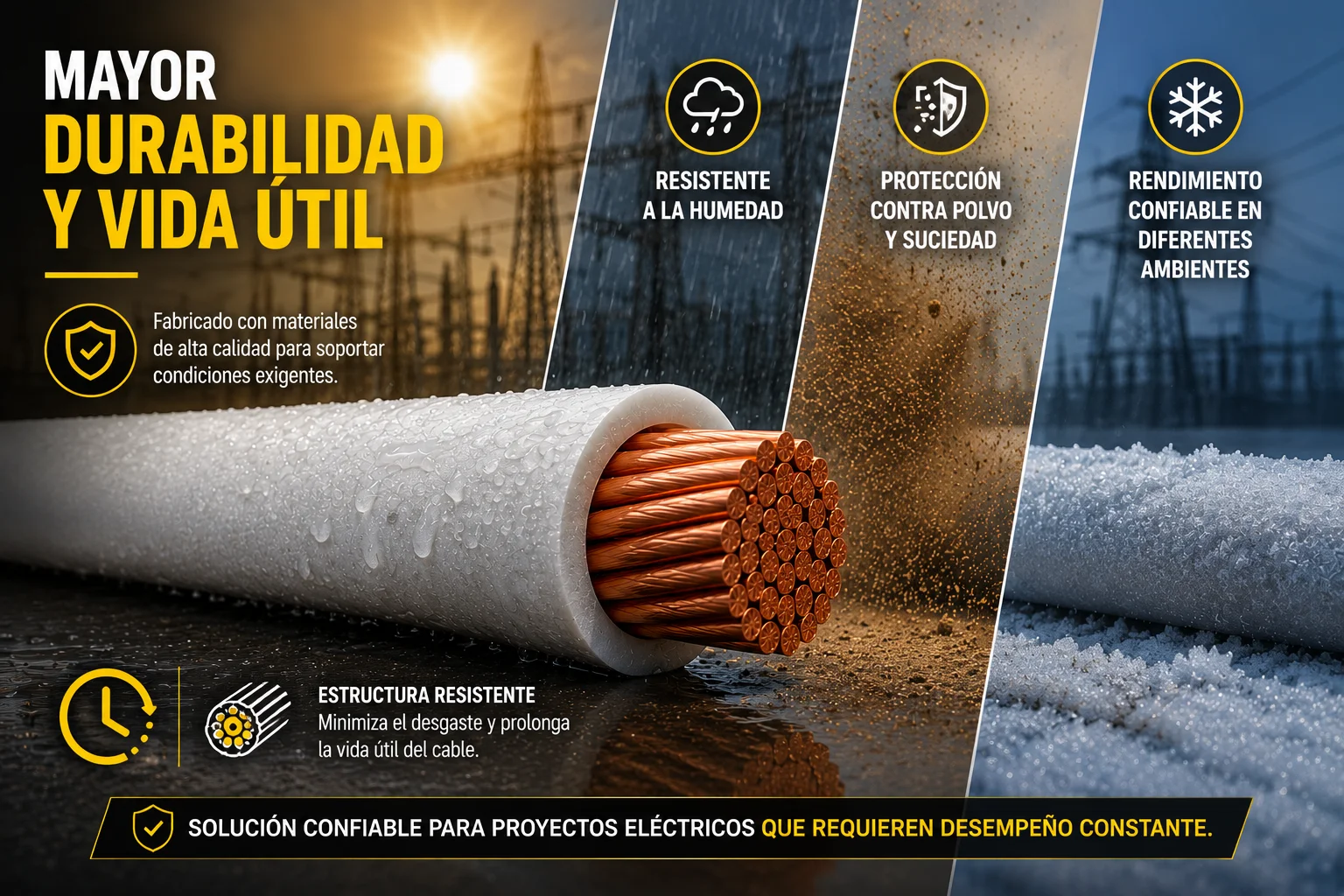26CP06B Cable THHN-2 tc 7H cobre Prysmian - Procables 6 blanco