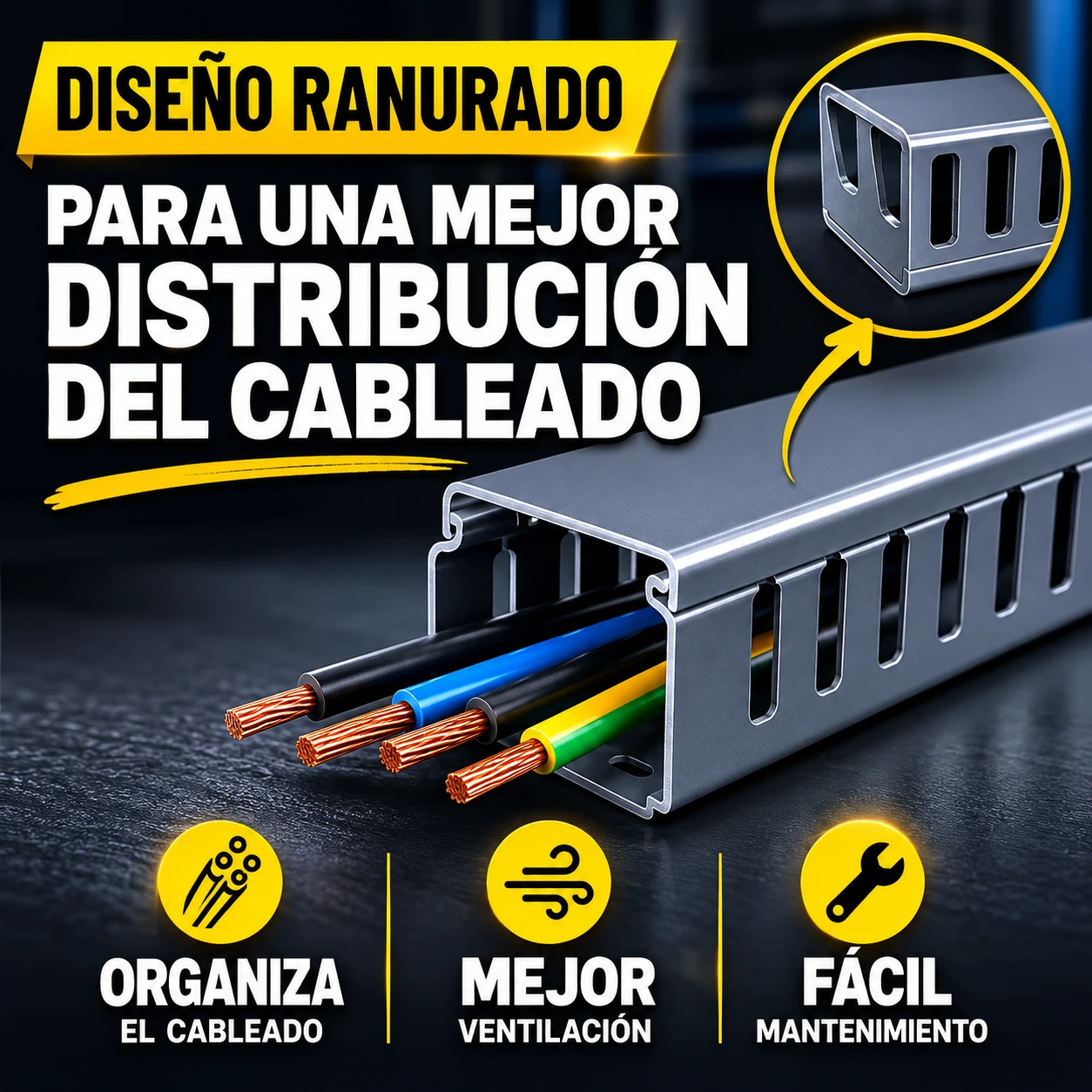 Canaleta 2 Metros Ranurada 60 Mm X 40 Mm Dexson Ref. Dxn10082