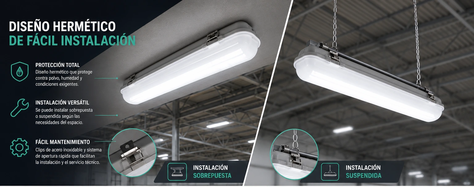 Led Hermetica 36W Dl Unv Sylvania Ref. P25609-36 