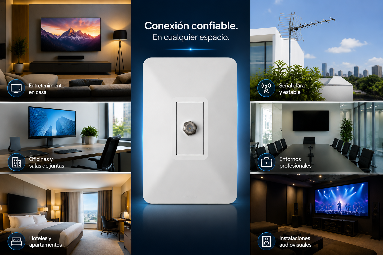 Toma Elit Coaxialial Tv Blanco - Legrand 684052