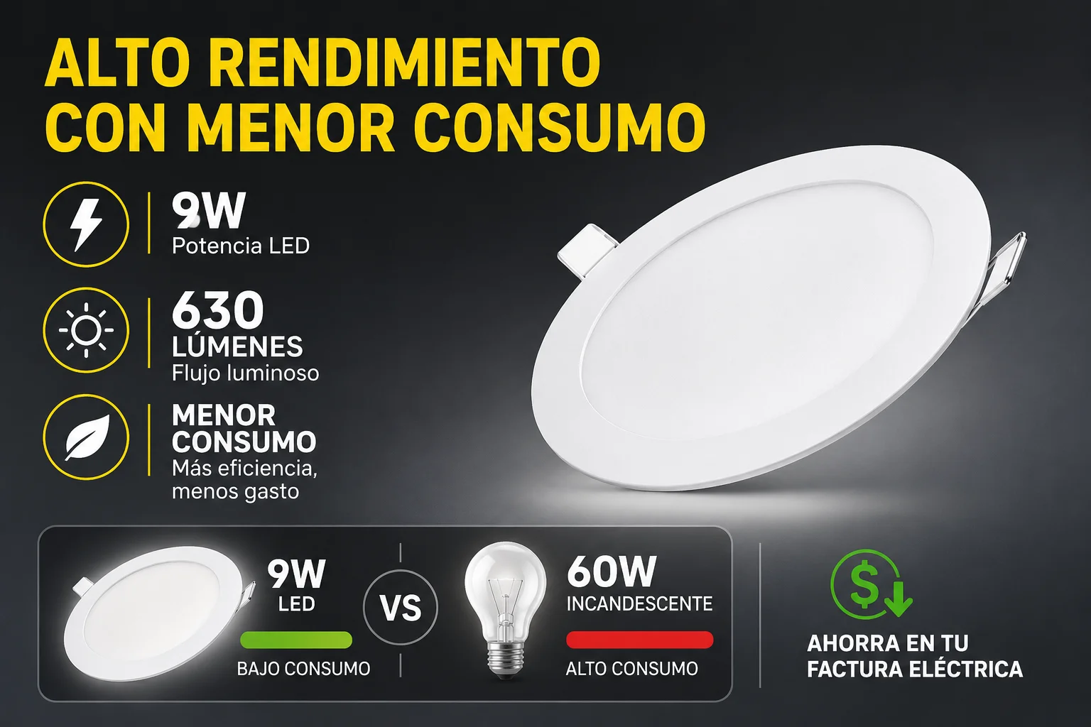 Bala Led 5'' 9W 4000K 630Lm 25H Sylvania Ref. P24616-12 